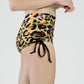OG Side Tie Shorts - Gold + Tan Leopard